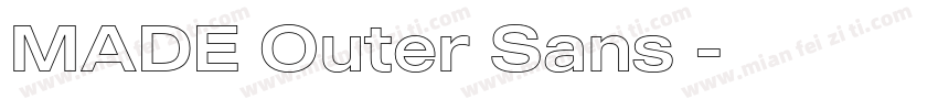 MADE Outer Sans字字体转换